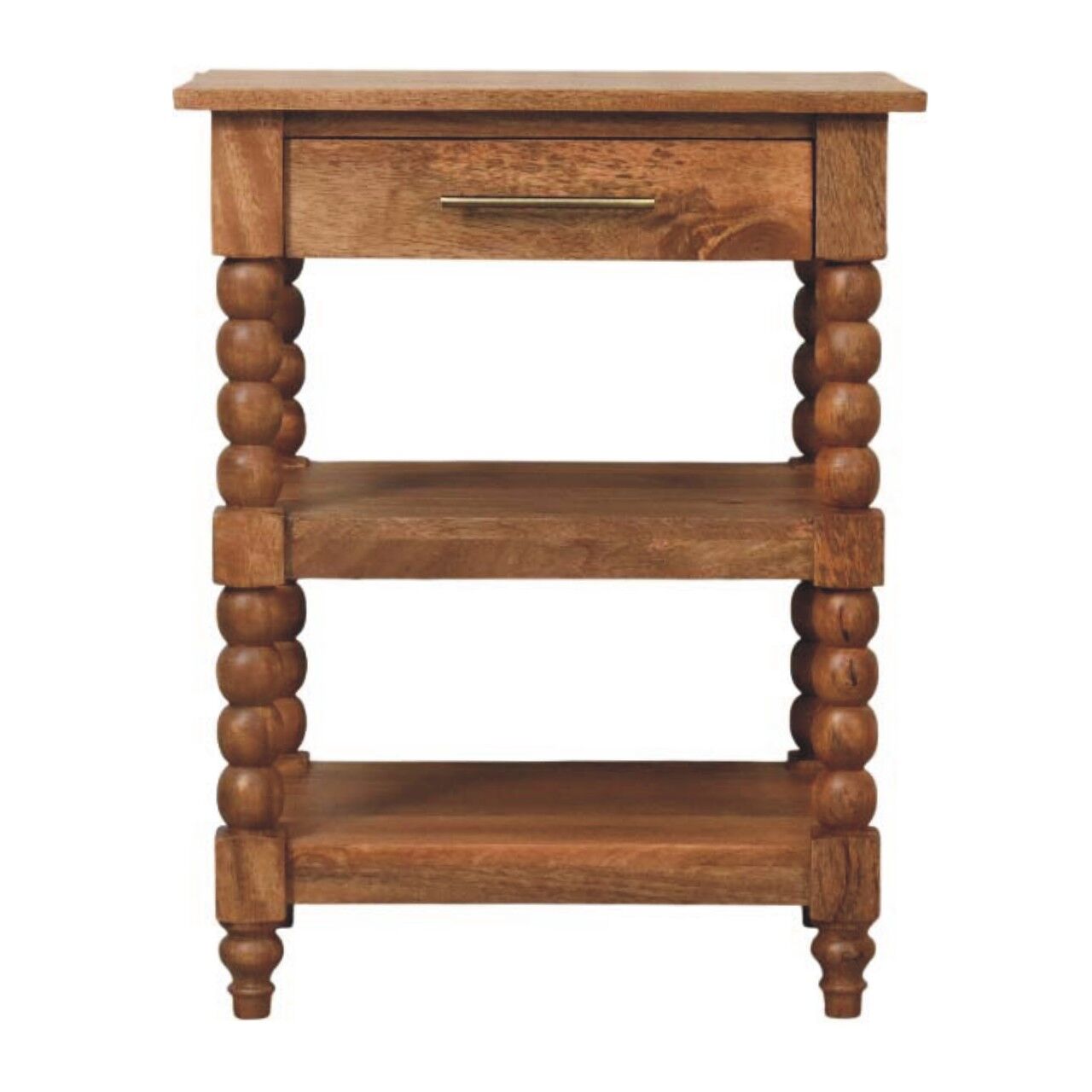 Golden Oak Turned Grace Side Table