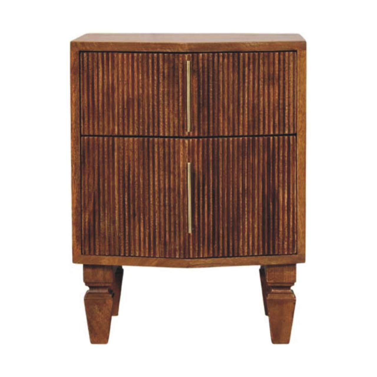 IN4065-1 Striped Fluted Amber 3-Drawer Chest