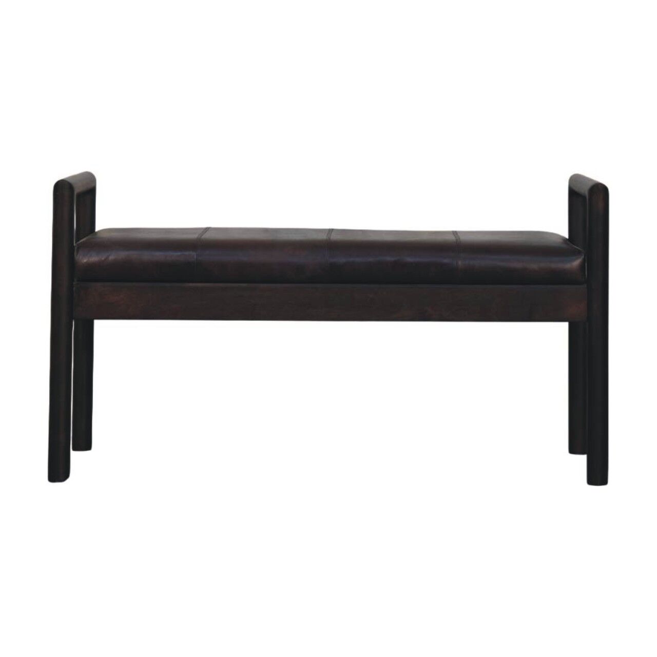 Mocha Leather Milano Grace Bench